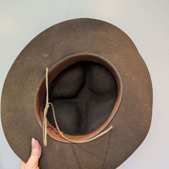 Scout Brown Hat with Leather Trim - Picture 5 of 8